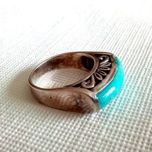 Saddle Ring turquoise & silver